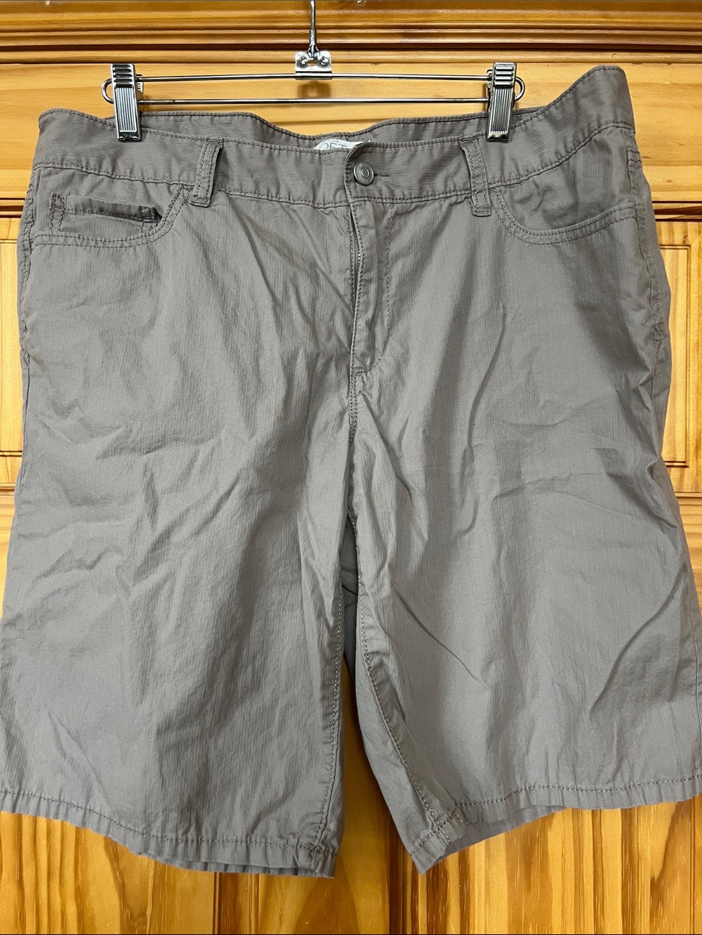 LOFT Taupe Casual Bermuda Shorts